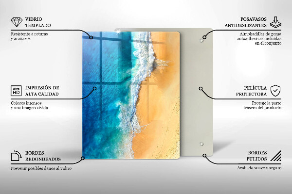 Cubre encimera Playa y mar