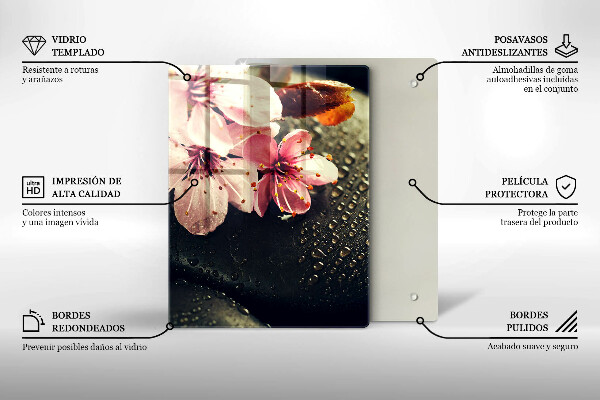 Cubre encimera Flores piedras zen