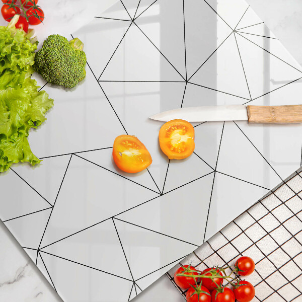 Cubre encimera Triángulos blancos