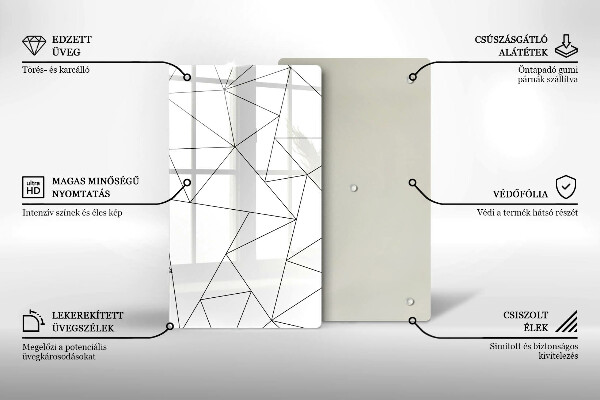 Cubre encimera Triángulos blancos