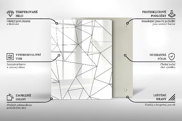 Cubre encimera Triángulos blancos