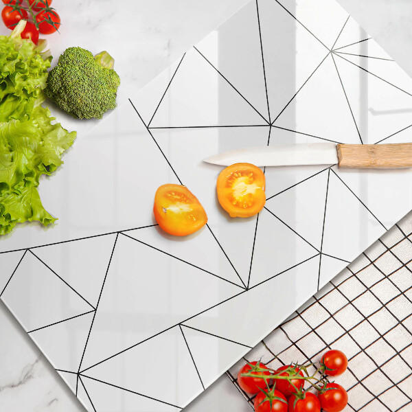 Cubre encimera Triángulos blancos