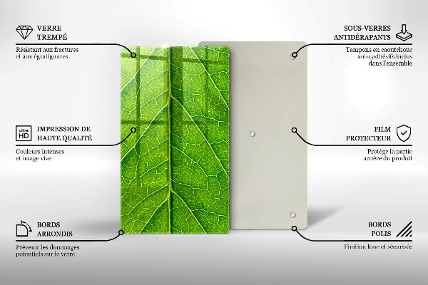 Cubre encimera Venas de las hojas naturales