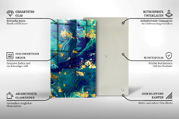 Cubre encimera Abstracción con oro