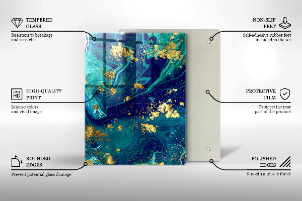 Cubre encimera Abstracción con oro