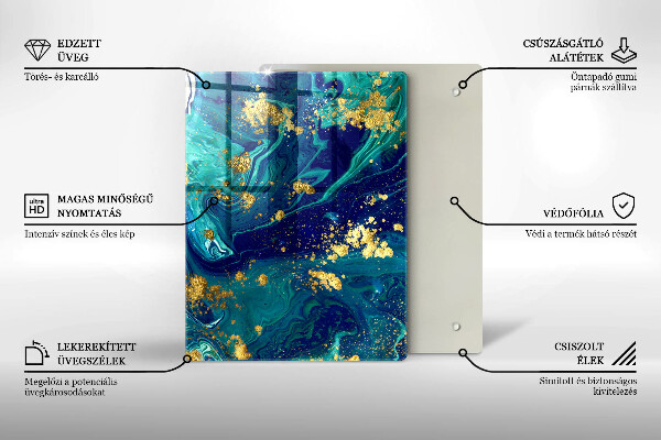 Cubre encimera Abstracción con oro