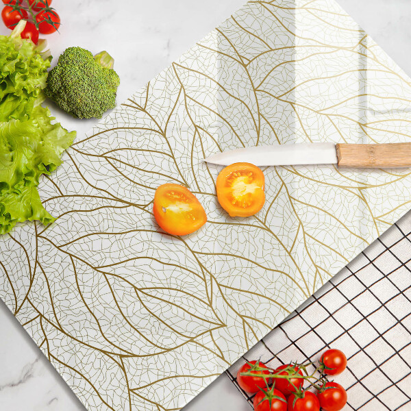 Cubre encimera Patrón de hojas de arte lineal