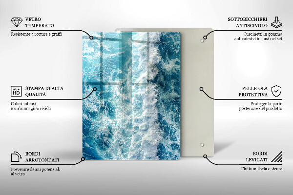 Cubre encimera Olas de agua de mar