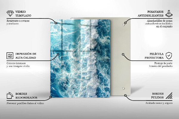 Cubre encimera Olas de agua de mar