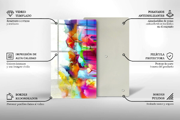 Cubre encimera Flores pintadas