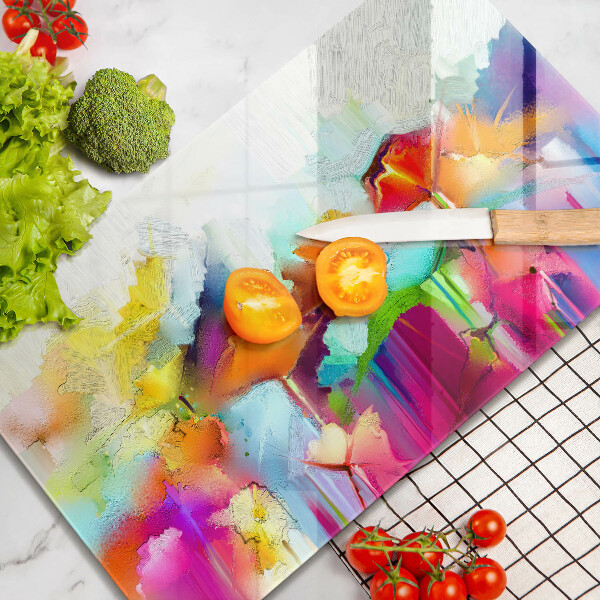 Cubre encimera Flores pintadas