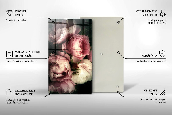 Cubre encimera Flores de peonía