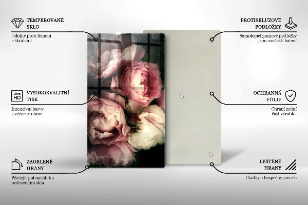 Cubre encimera Flores de peonía