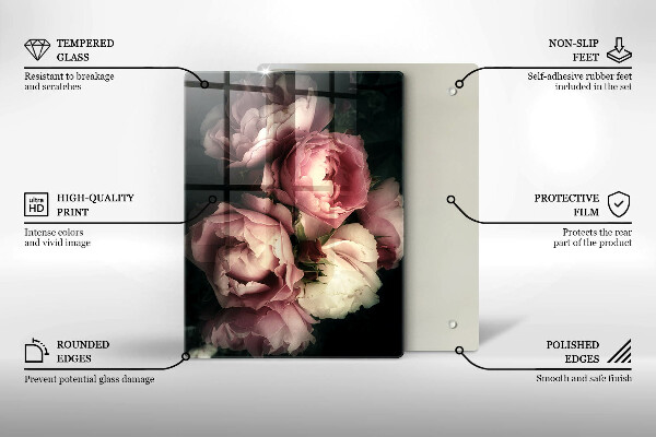 Cubre encimera Flores de peonía