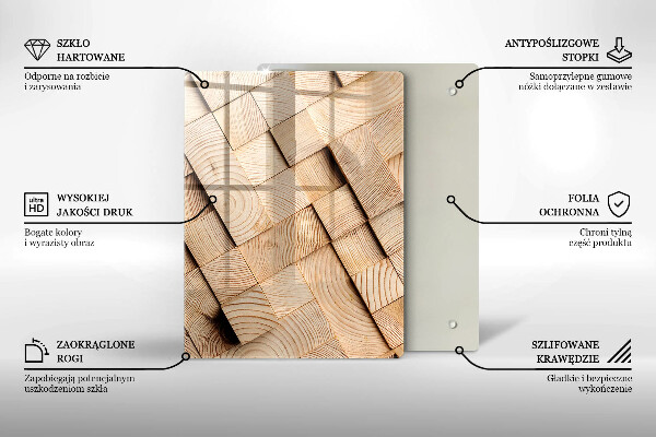 Cubre encimera Cuadrados de madera