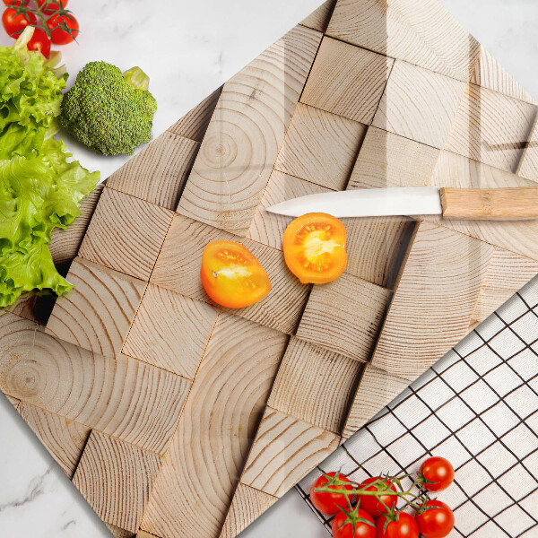 Cubre encimera Cuadrados de madera