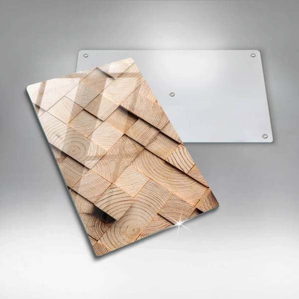 Cubre encimera Cuadrados de madera