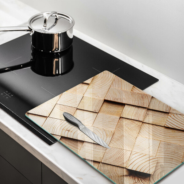 Cubre encimera Cuadrados de madera