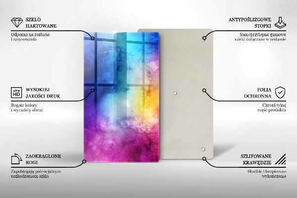 Cubre encimera Salpicaduras de acuarela del arco iris