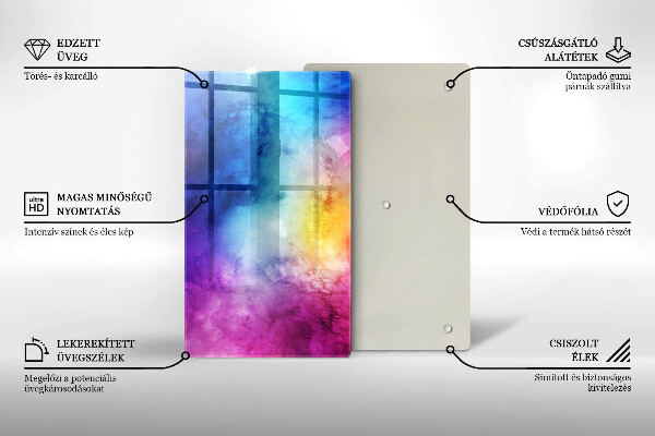 Cubre encimera Salpicaduras de acuarela del arco iris