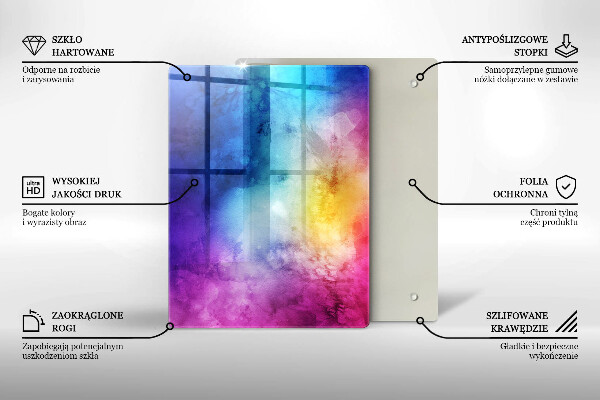 Cubre encimera Salpicaduras de acuarela del arco iris