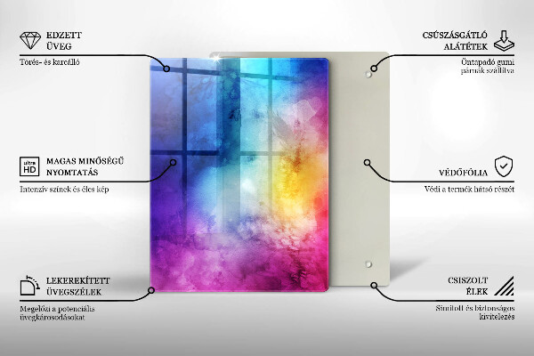 Cubre encimera Salpicaduras de acuarela del arco iris