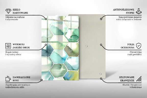 Cubre encimera Hexágonos de acuarela