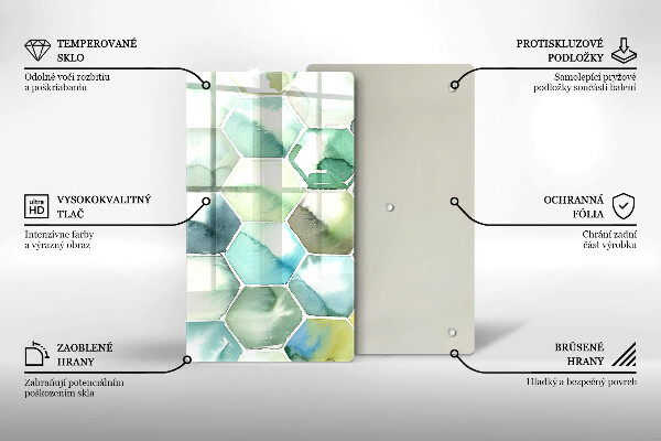 Cubre encimera Hexágonos de acuarela
