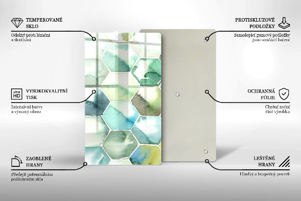 Cubre encimera Hexágonos de acuarela