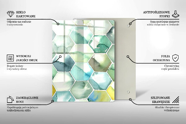 Cubre encimera Hexágonos de acuarela