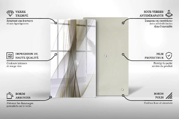 Cubre encimera Diseño de líneas abstractas.