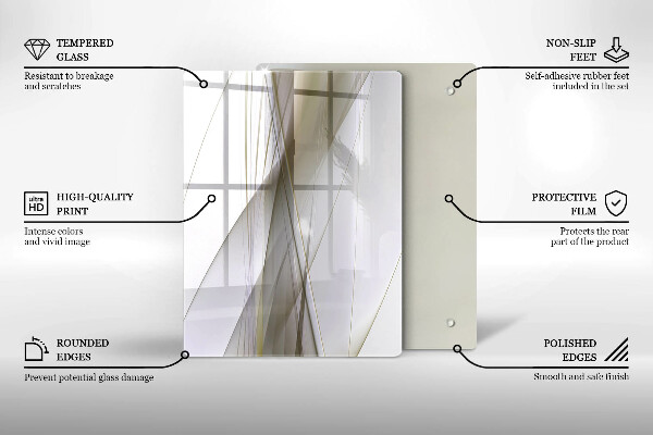 Cubre encimera Diseño de líneas abstractas.
