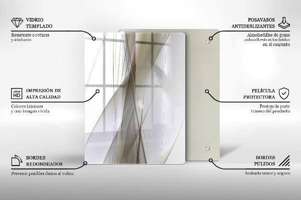 Cubre encimera Diseño de líneas abstractas.