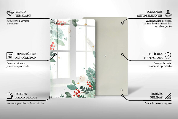 Cubre encimera Hojas de acuarela