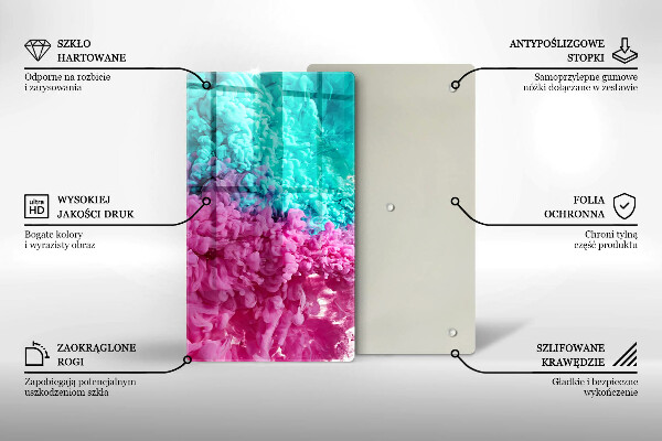 Cubre encimera Humo rosa turquesa