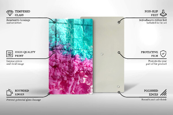 Cubre encimera Humo rosa turquesa