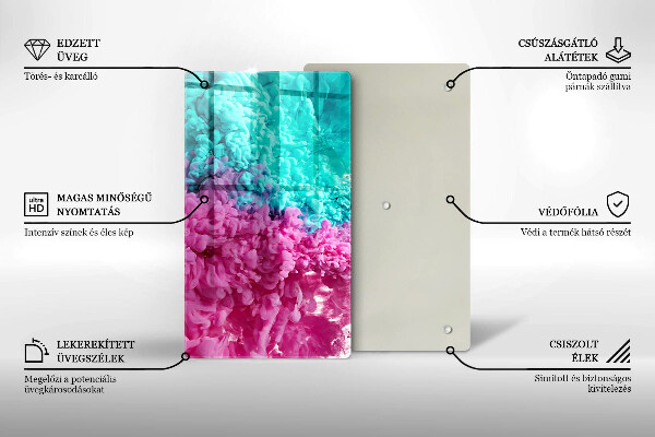 Cubre encimera Humo rosa turquesa