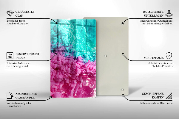 Cubre encimera Humo rosa turquesa