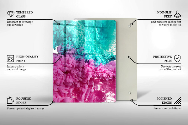 Cubre encimera Humo rosa turquesa