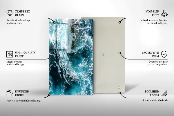 Cubre encimera Olas de agua espumosas