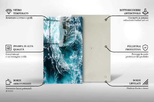 Cubre encimera Olas de agua espumosas