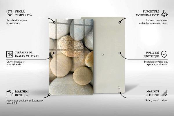 Cubre encimera Patrón de piedras ovaladas