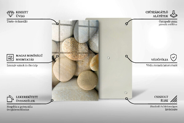 Cubre encimera Patrón de piedras ovaladas