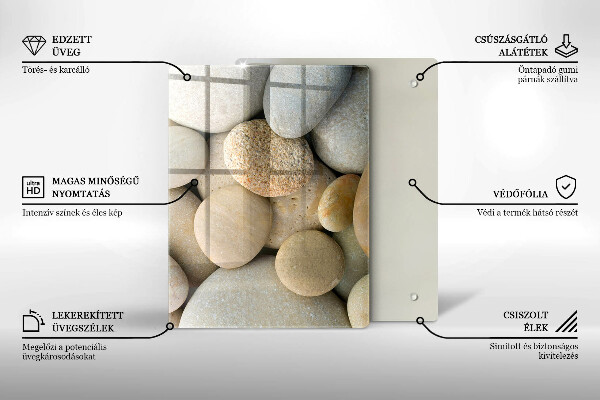 Cubre encimera Patrón de piedras ovaladas