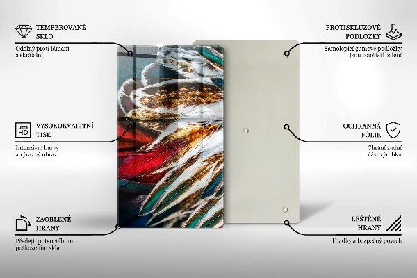 Cubre encimera Plumas de pájaro boho