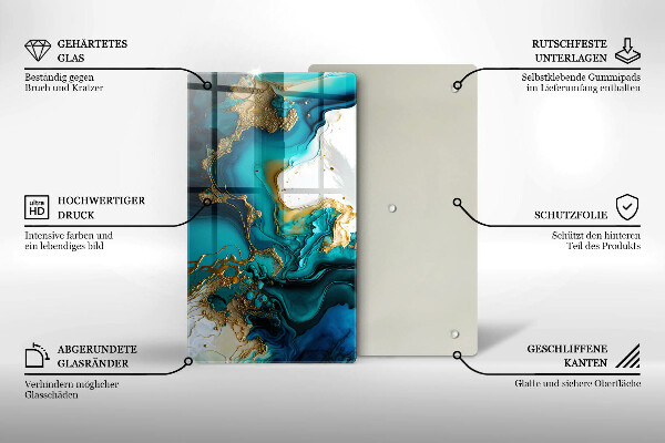 Cubre encimera Abstracción turquesa