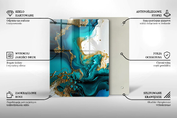 Cubre encimera Abstracción turquesa