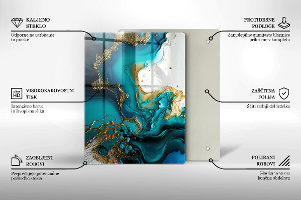 Cubre encimera Abstracción turquesa