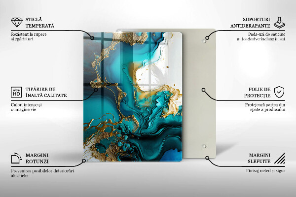 Cubre encimera Abstracción turquesa