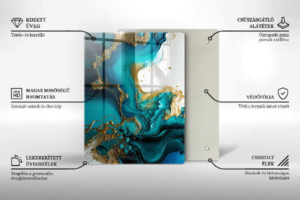 Cubre encimera Abstracción turquesa